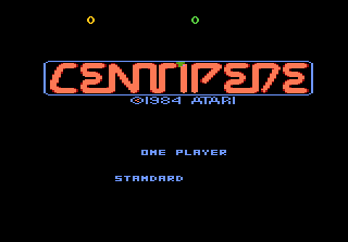 Centipede title screen for Atari 7800